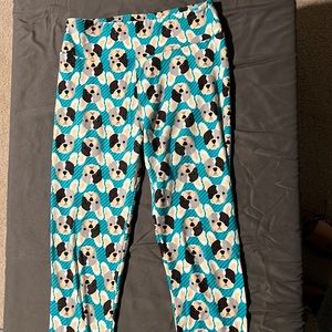 LuLaRoe OS Leggings, French Bulldog Print
